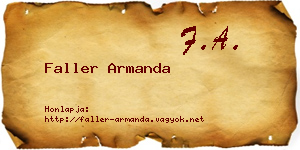Faller Armanda névjegykártya